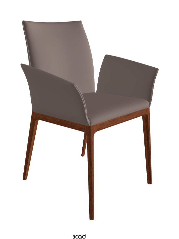 Arcadia Dining Armchair_Walnut Canaletto Stained Beech_Soft Leather_Castoro
