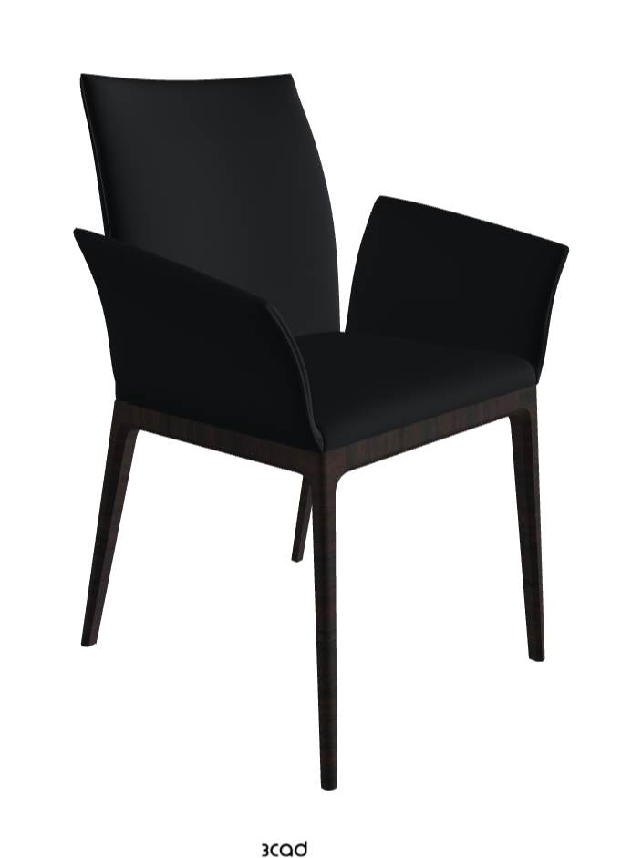 Arcadia Dining Armchair_Dark Wenghe Stained Beech_Soft Leather_Atlantico