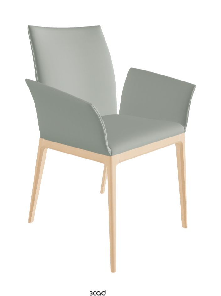 Arcadia Dining Armchair_Natural Stained Beech_Soft Leather_Ice