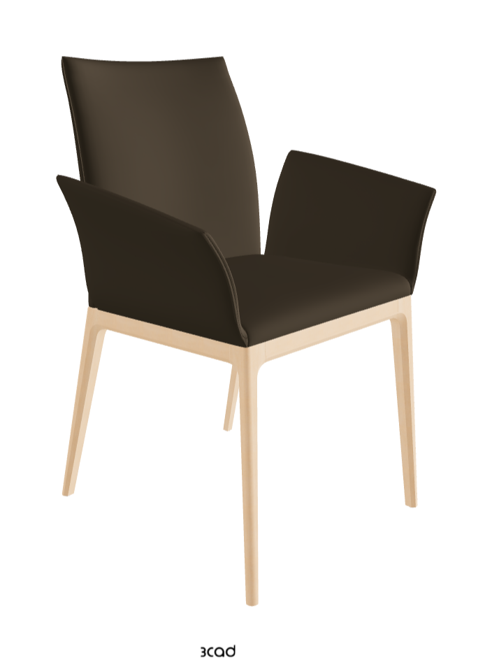 Arcadia Dining Armchair_Natural Stained Beech_Soft Leather_Bruno