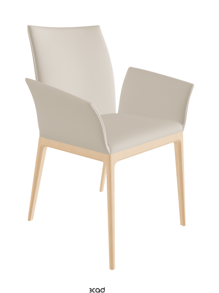 Arcadia Dining Armchair_Natural Stained Beech_Soft Leather_Cashmere