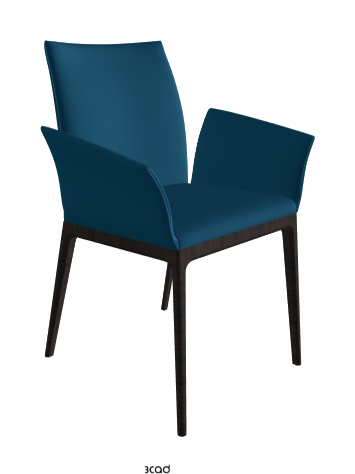 Arcadia Dining Armchair_Dark Wenghe Stained Beech_Soft Leather_Capri