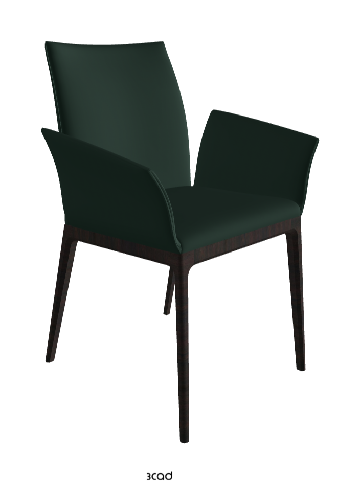 Arcadia Dining Armchair_Dark Wenghe Stained Beech_Soft Leather_Sherwood