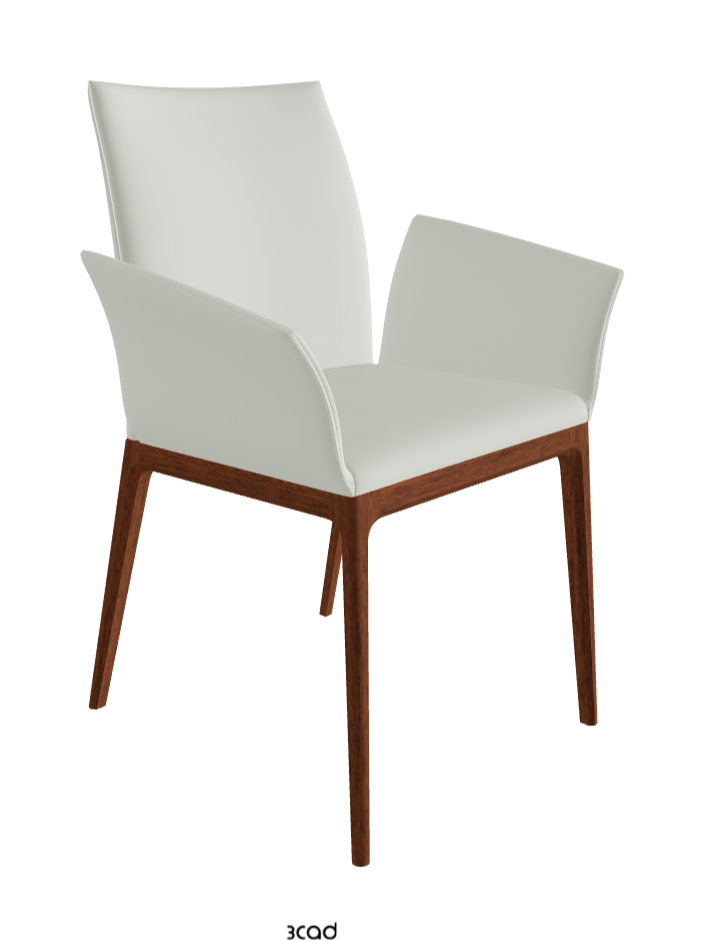 Arcadia Dining Armchair_Walnut Canaletto Stained Beech_Soft Leather_Artico