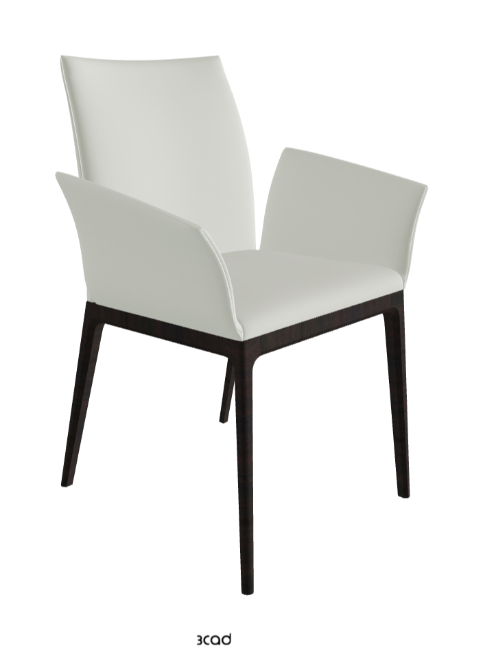 Arcadia Dining Armchair_Dark Wenghe Stained Beech_Soft Leather_Artico