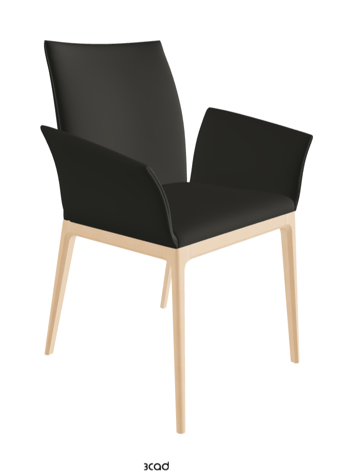 Arcadia Dining Armchair_Natural Stained Beech_Synthetic Leather_London