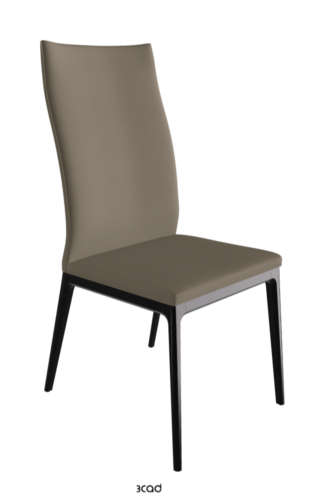Arcadia Couture High Back Dining Chair_Matt Black_Glove Soft Leather_Platoon