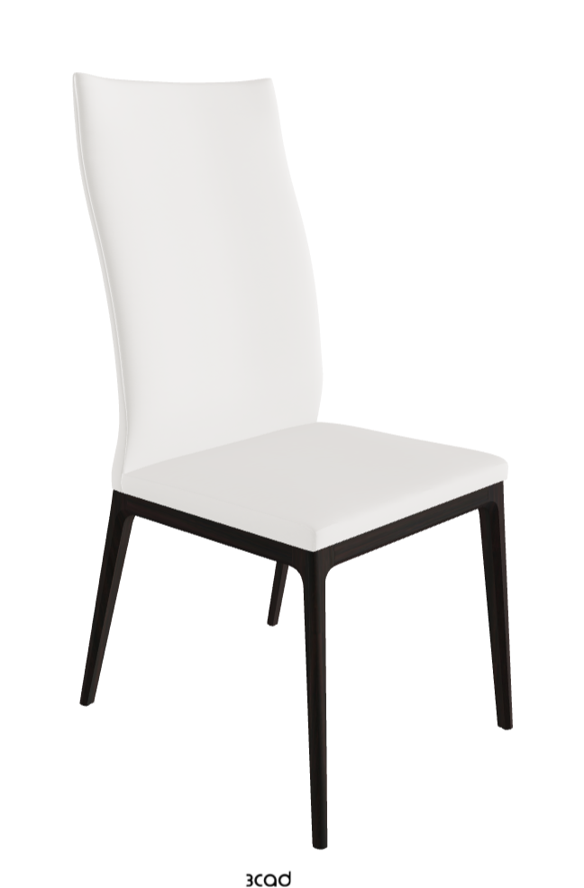 Arcadia Couture High Back Dining Chair_Dark Wenghe Stained Beech_Soft Leather_Palladio