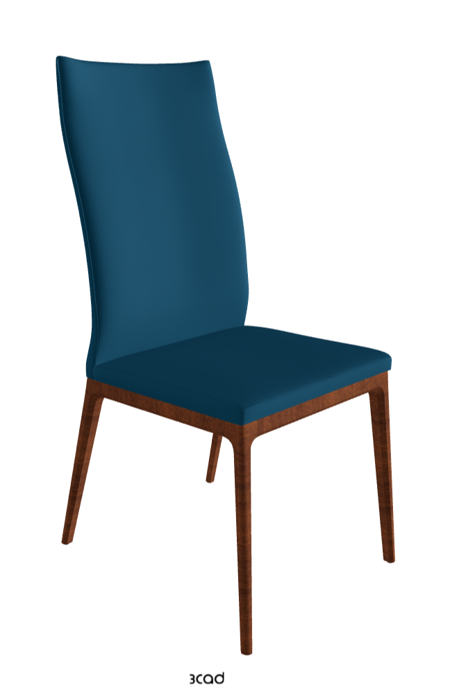 Arcadia Couture High Back Dining Chair_Walnut Canaletto Stained Beech_Soft Leather_Capri