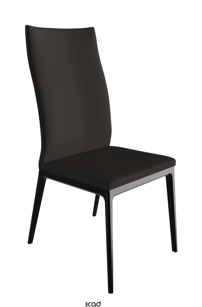 Arcadia Couture High Back Dining Chair_Matt Black_Synthetic Leather_Ardesia