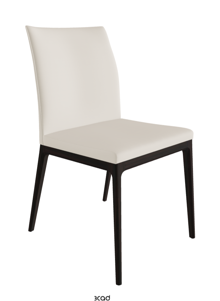 Arcadia Couture Dining Chair_Dark Wenghe Stained Beech_Glove Soft Leather_Ecru