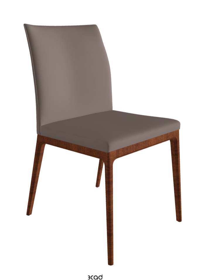 Arcadia Couture Dining Chair_Walnut Canaletto Stained Beech_Soft Leather_Castoro