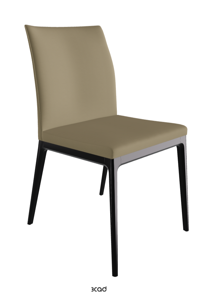 Arcadia Couture Dining Chair_Matt Black_Synthetic Leather_Tortora