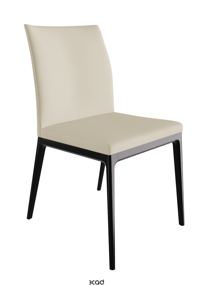 Arcadia Couture Dining Chair_Matt Black_Synthetic Leather_Oyster