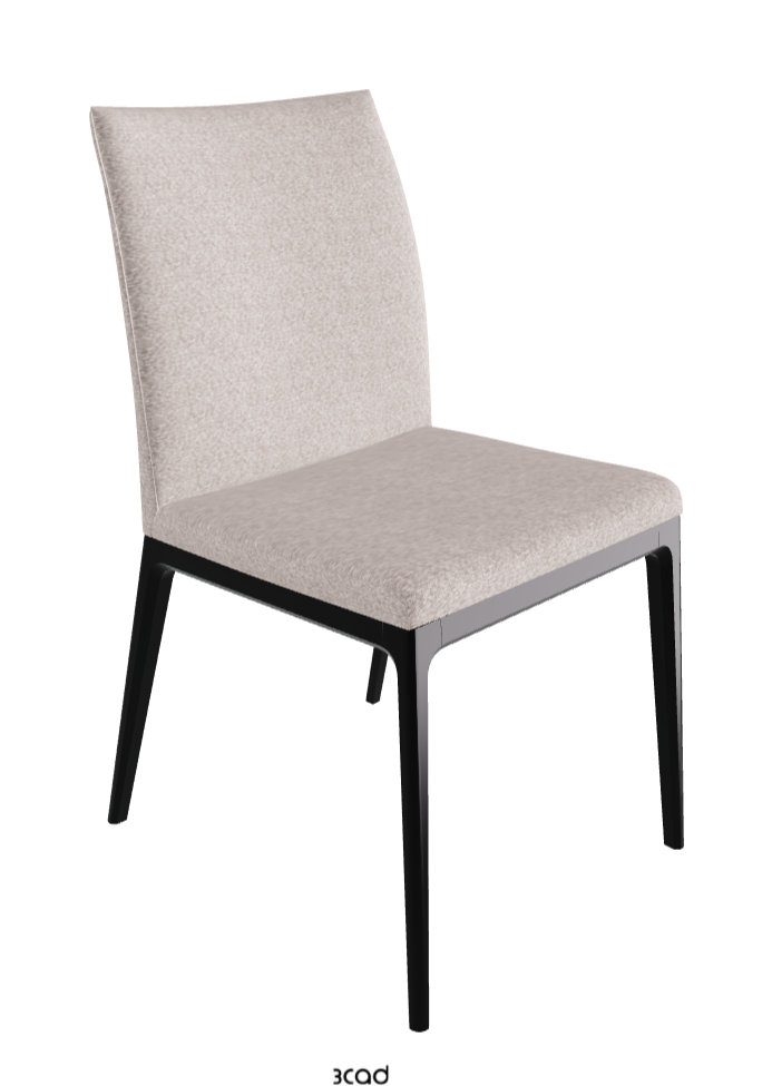 Arcadia Dining Chair_Matt Black_Fabric_B242
