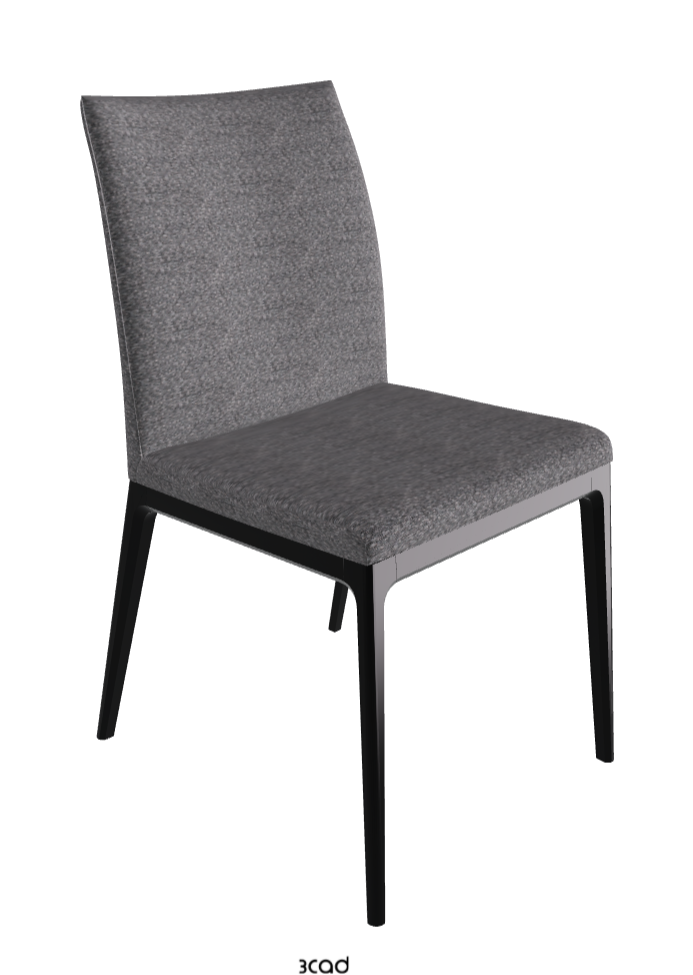Arcadia Dining Chair_Matt Black_Fabric_B244
