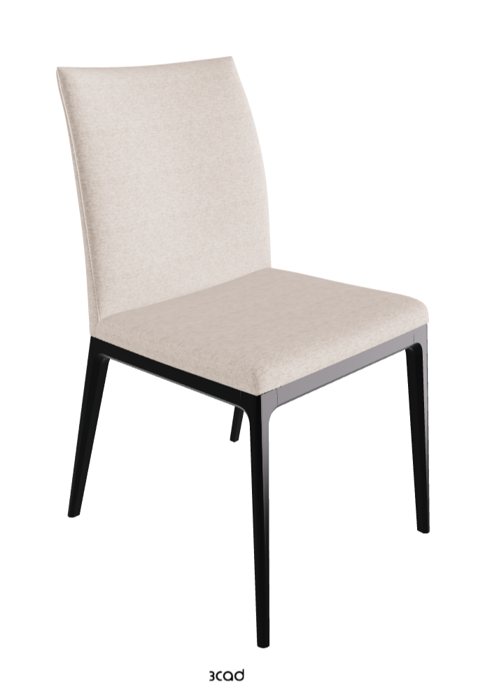 Arcadia Dining Chair_Matt Black_Fabric_B732