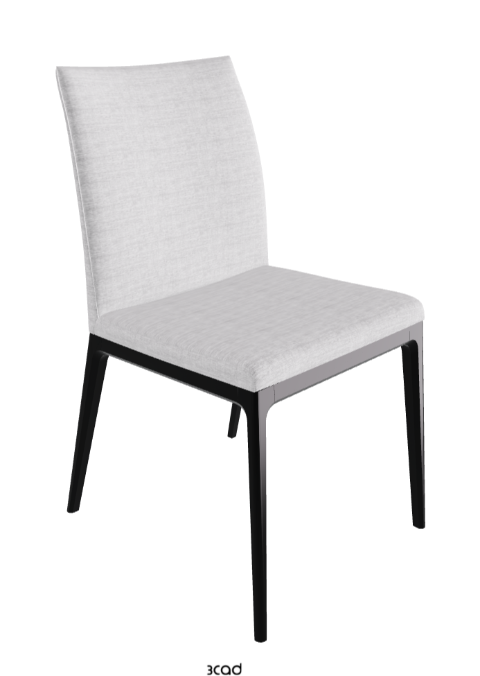 Arcadia Dining Chair_Matt Black_Fabric_B810