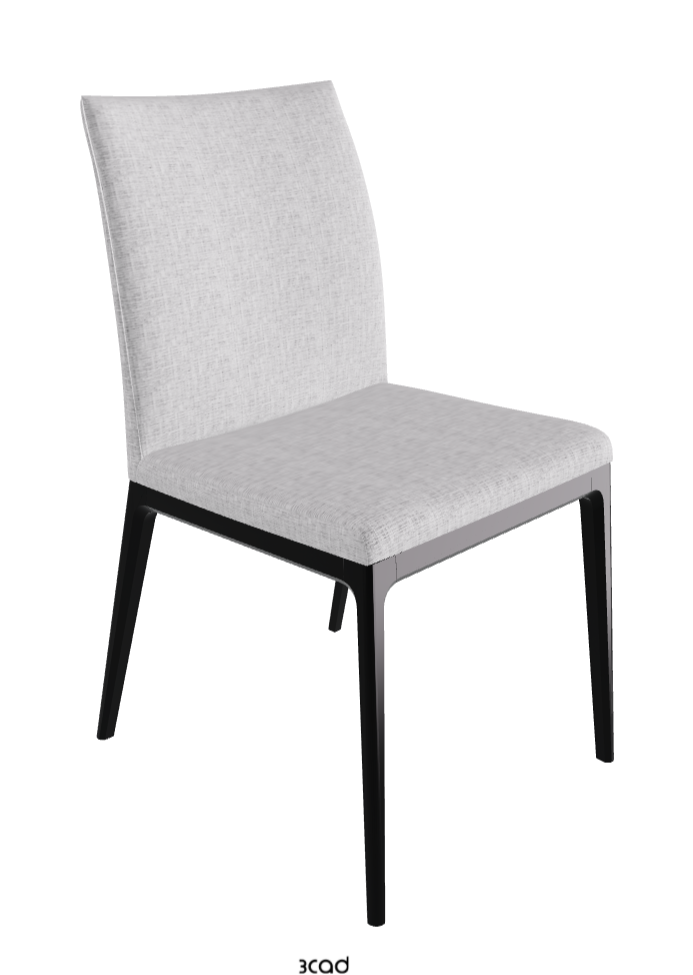 Arcadia Dining Chair_Matt Black_Fabric_B811