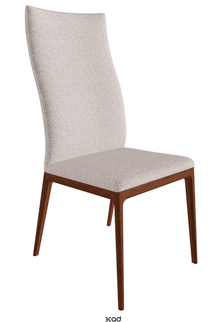 Arcadia High Back Dining Chair_Walnut Canaletto Stained Beech_Fabric_B242