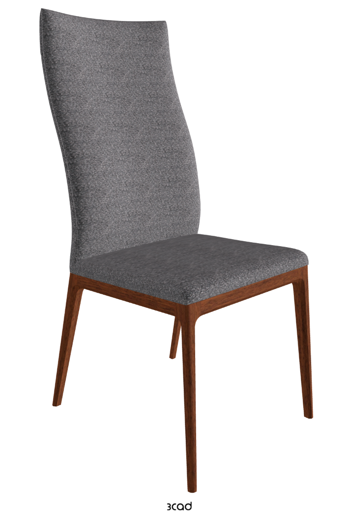 Arcadia High Back Dining Chair_Walnut Canaletto Stained Beech_Fabric_B244