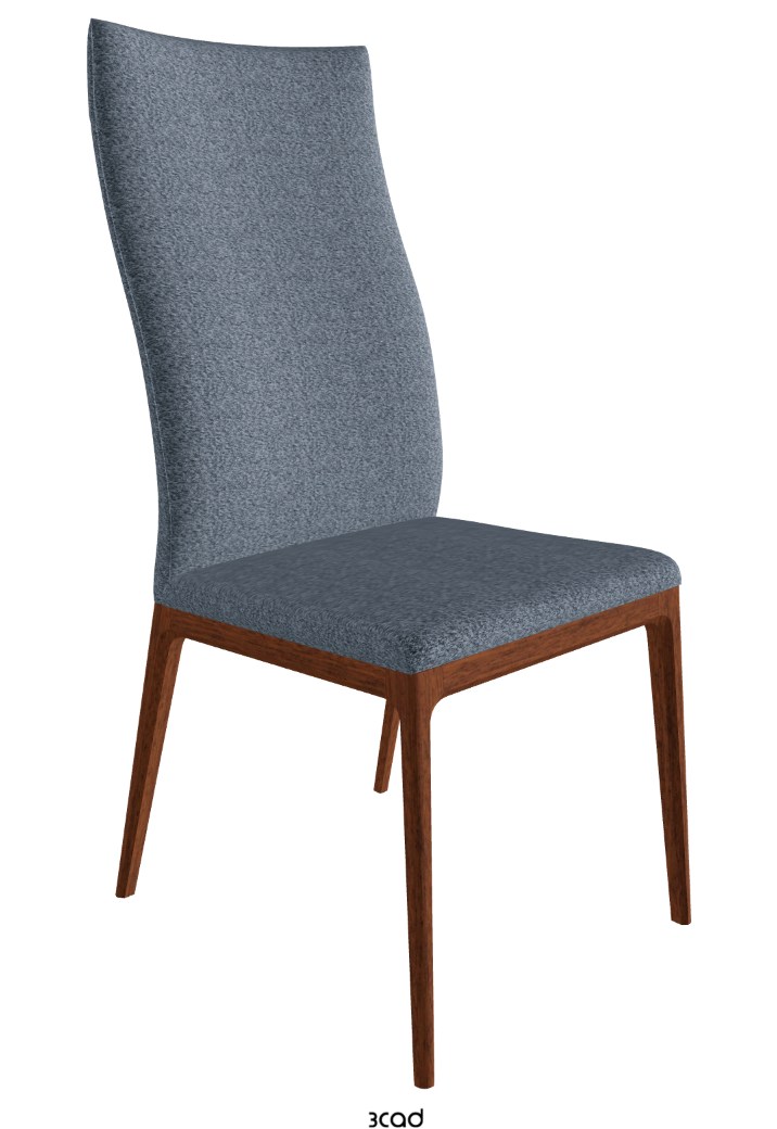Arcadia High Back Dining Chair_Walnut Canaletto Stained Beech_Fabric_B245