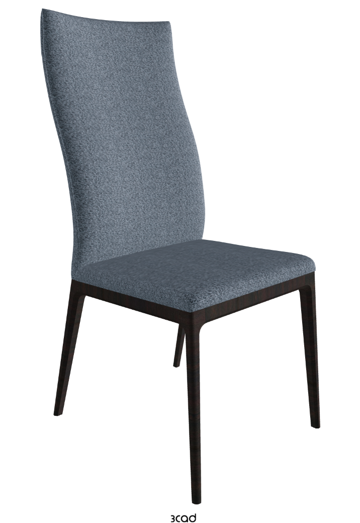 Arcadia High Back Dining Chair_Dark Wenghe Stained Beech_Fabric_B245