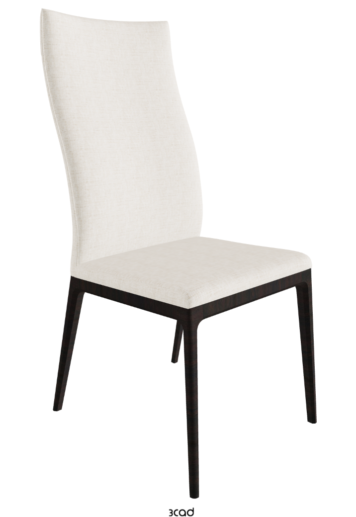 Arcadia High Back Dining Chair_Dark Wenghe Stained Beech_Fabric_B610