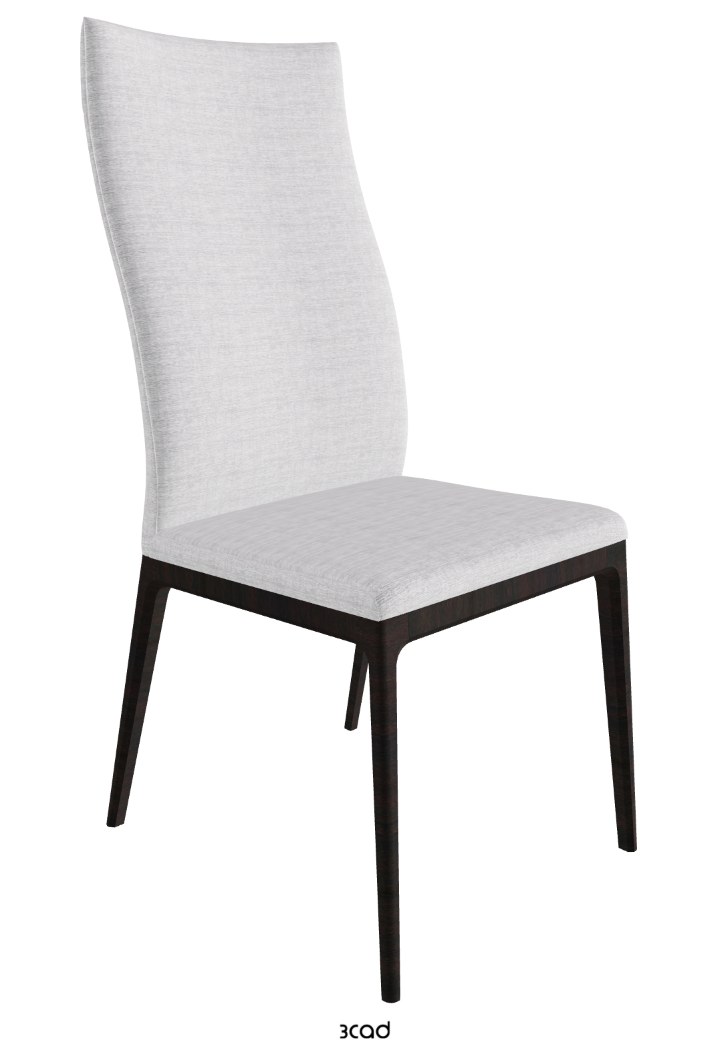 Arcadia High Back Dining Chair_Dark Wenghe Stained Beech_Fabric_B810