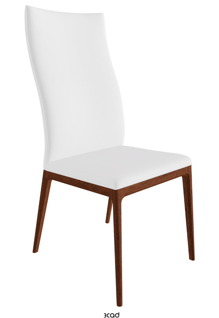 Arcadia High Back Dining Chair_Walnut Canaletto Stained Beech_Fabric_B920