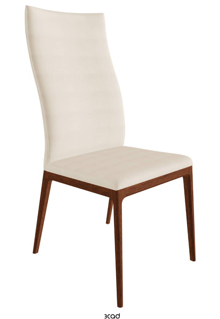 Arcadia High Back Dining Chair_Walnut Canaletto Stained Beech_Fabric_B922