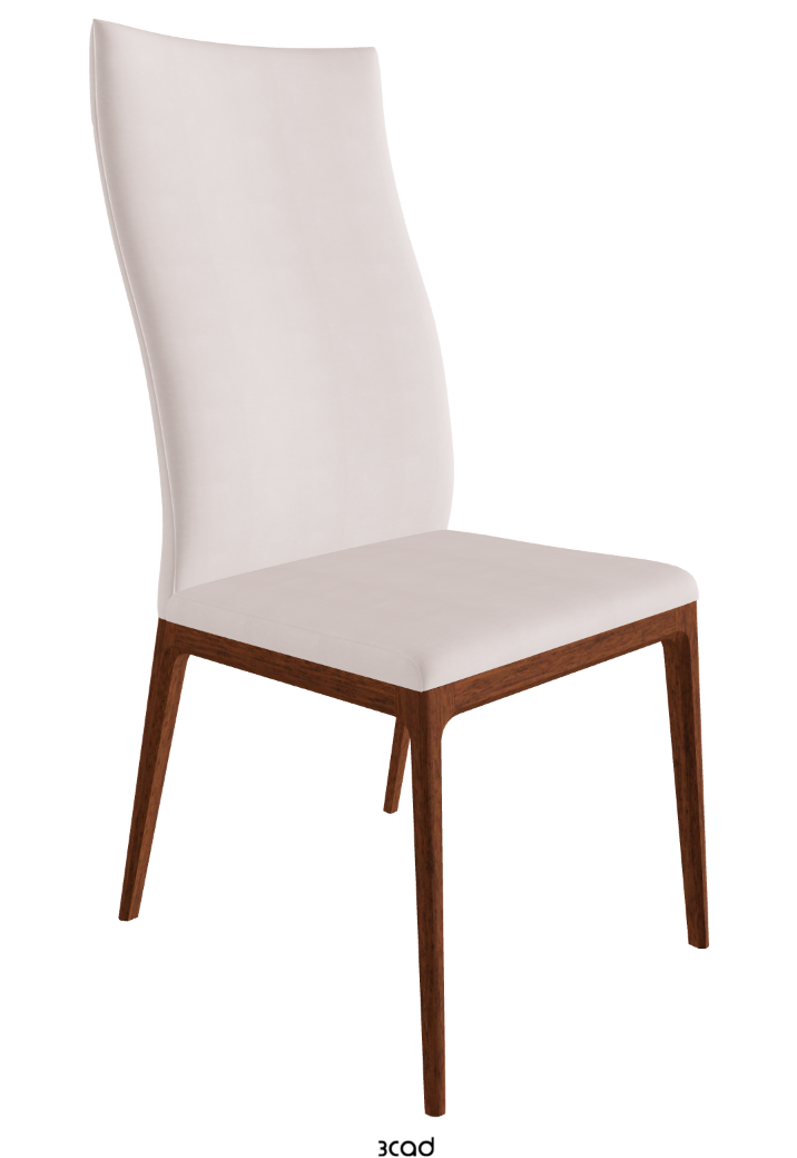 Arcadia High Back Dining Chair_Walnut Canaletto Stained Beech_Fabric_B923