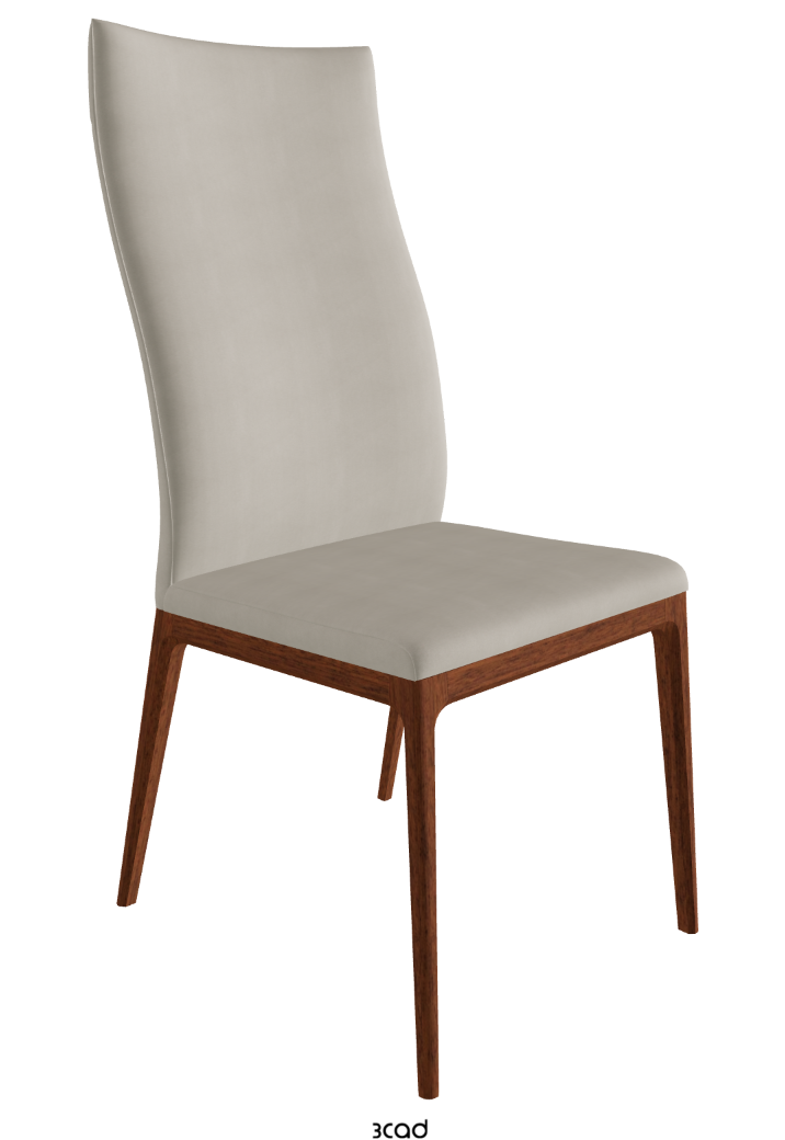 Arcadia High Back Dining Chair_Walnut Canaletto Stained Beech_Fabric_B924