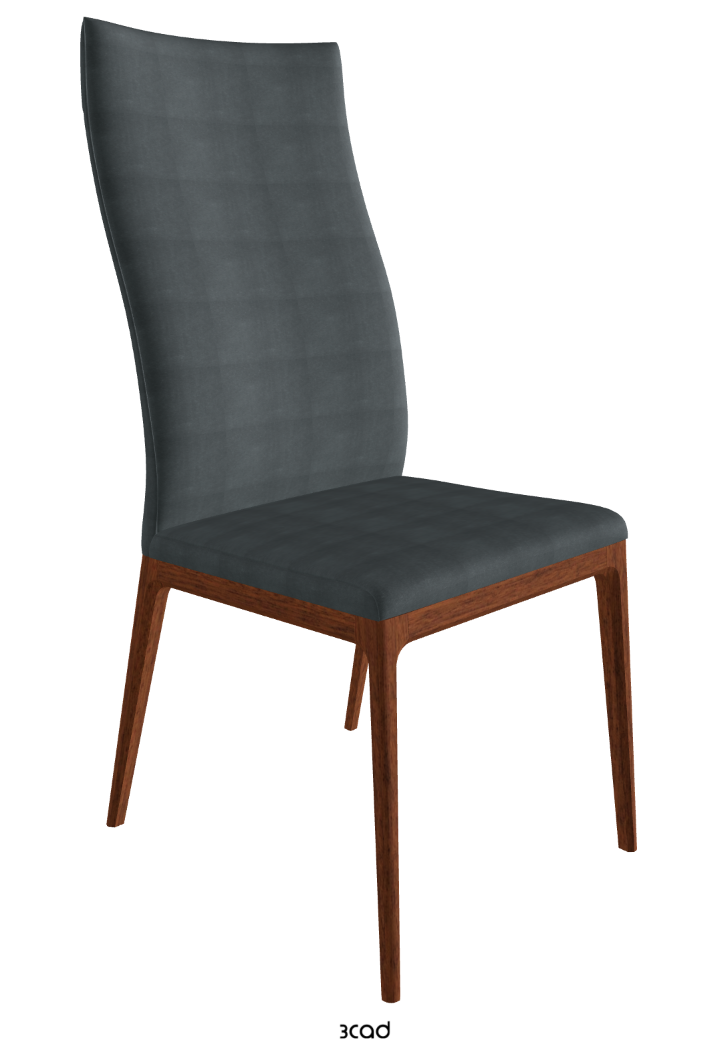 Arcadia High Back Dining Chair_Walnut Canaletto Stained Beech_Fabric_B927