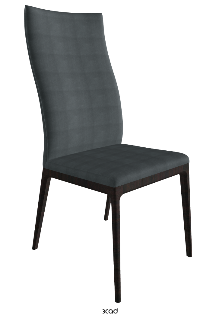 Arcadia High Back Dining Chair_Dark Wenghe Stained Beech_Fabric_B927