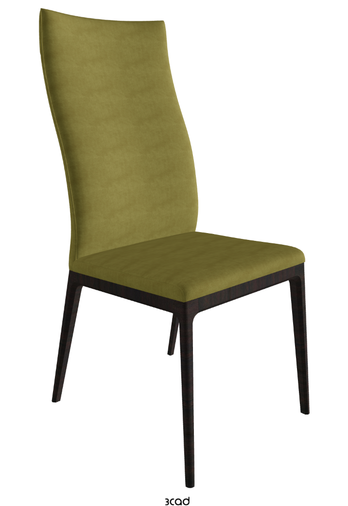Arcadia High Back Dining Chair_Dark Wenghe Stained Beech_Fabric_B931