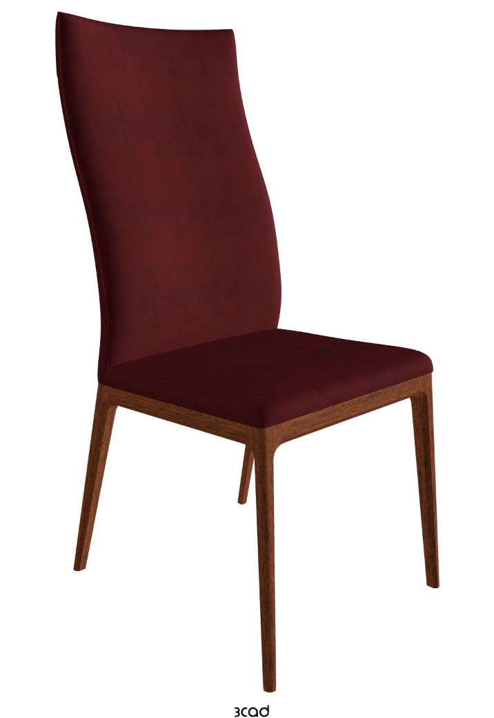 Arcadia High Back Dining Chair_Walnut Canaletto Stained Beech_Micro Nubuk_Cardinal