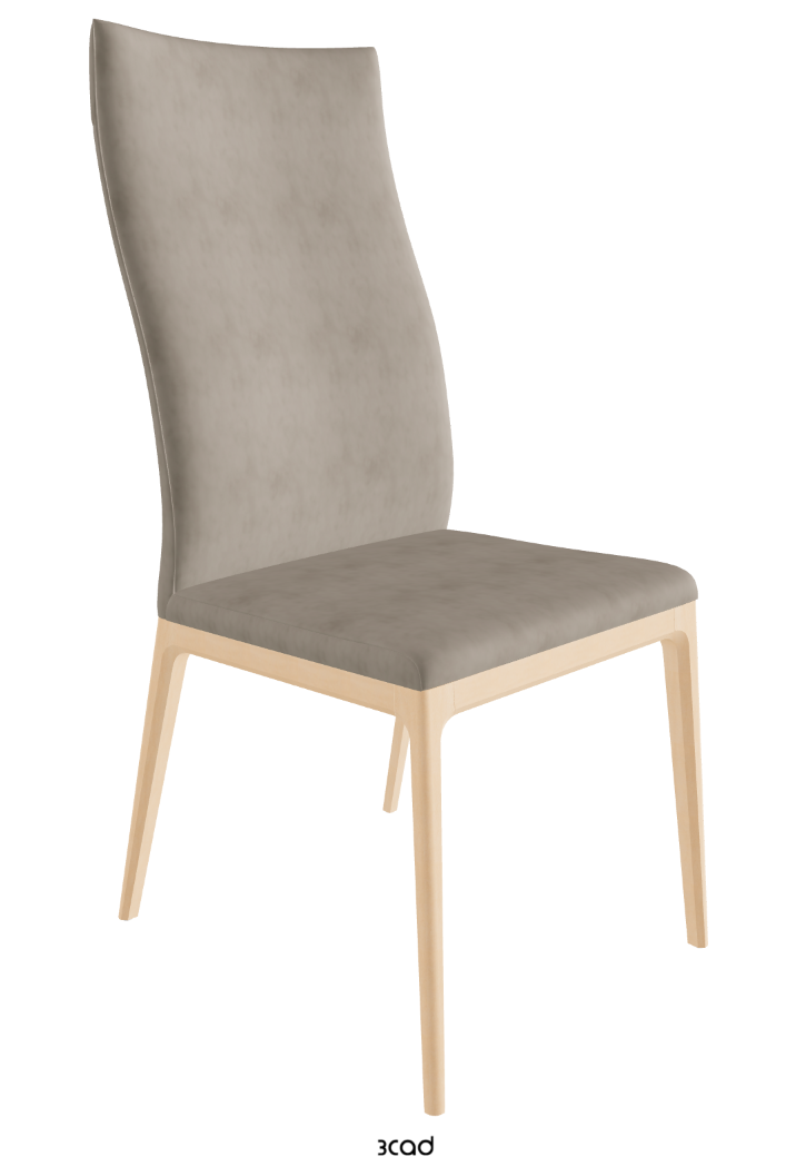 Arcadia High Back Dining Chair_Natural Stained Beech_Micro Nubuk_Shadow