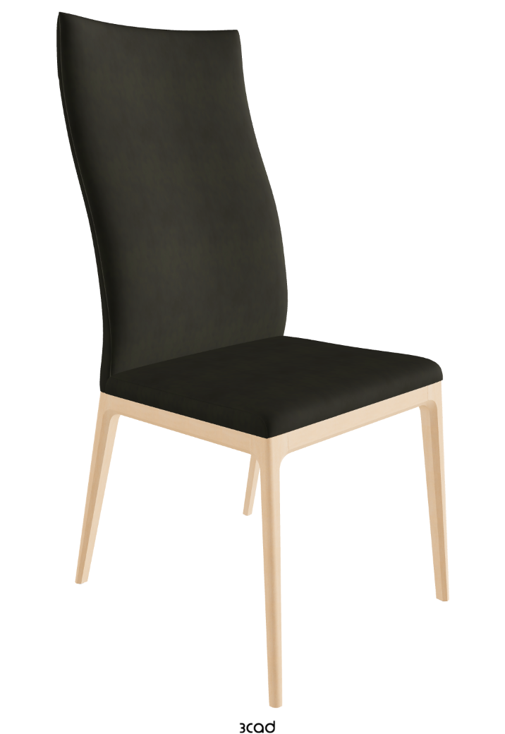 Arcadia High Back Dining Chair_Natural Stained Beech_Micro Nubuk_Musk
