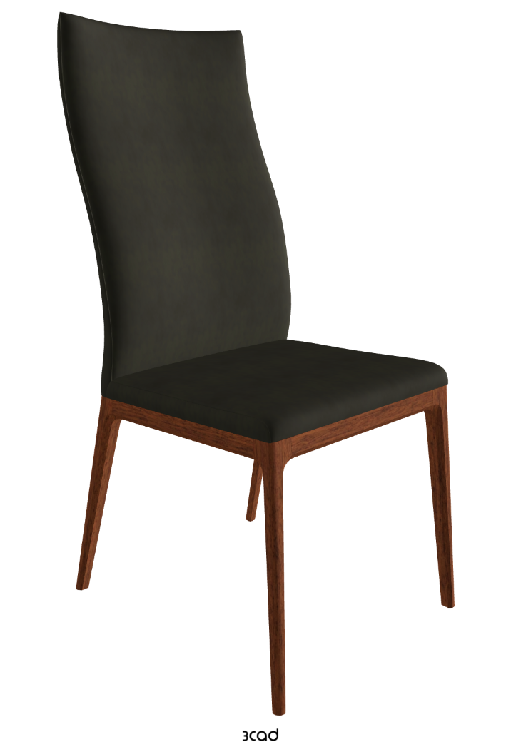 Arcadia High Back Dining Chair_Walnut Canaletto Stained Beech_Micro Nubuk_Musk