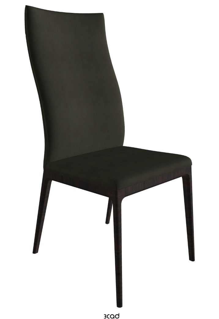 Arcadia High Back Dining Chair_Dark Wenghe Stained Beech_Micro Nubuk_Musk