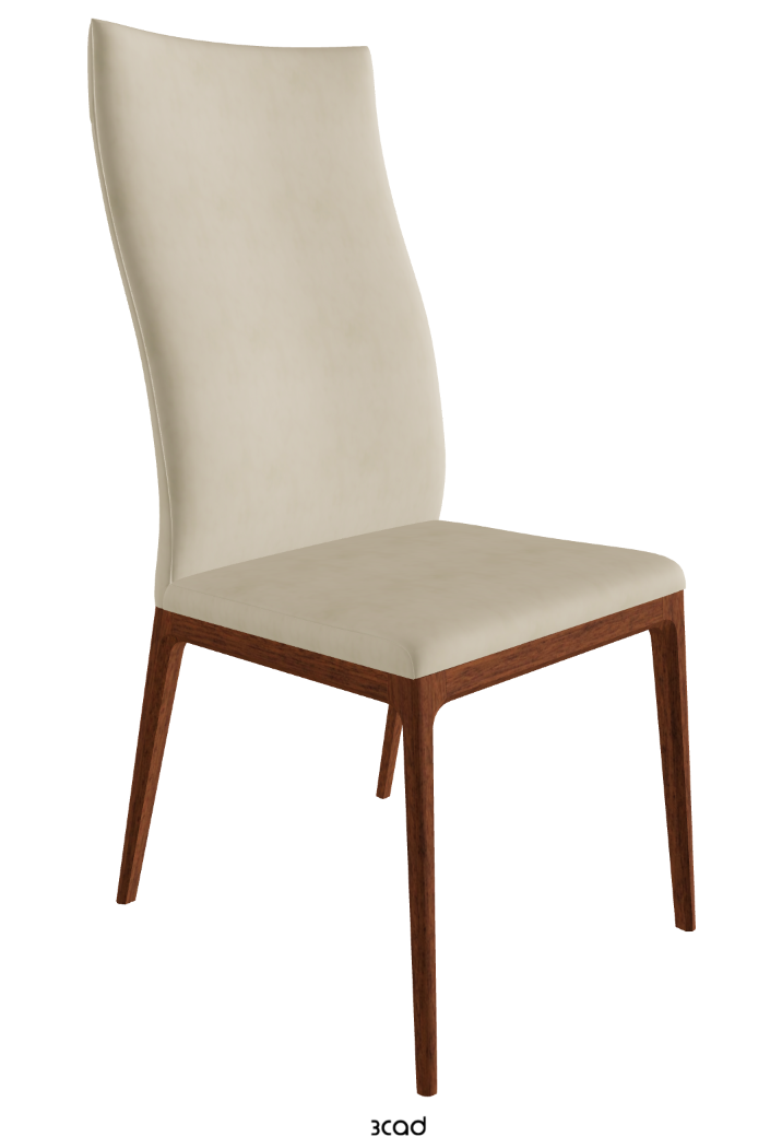 Arcadia High Back Dining Chair_Walnut Canaletto Stained Beech_Micro Nubuk_Sand