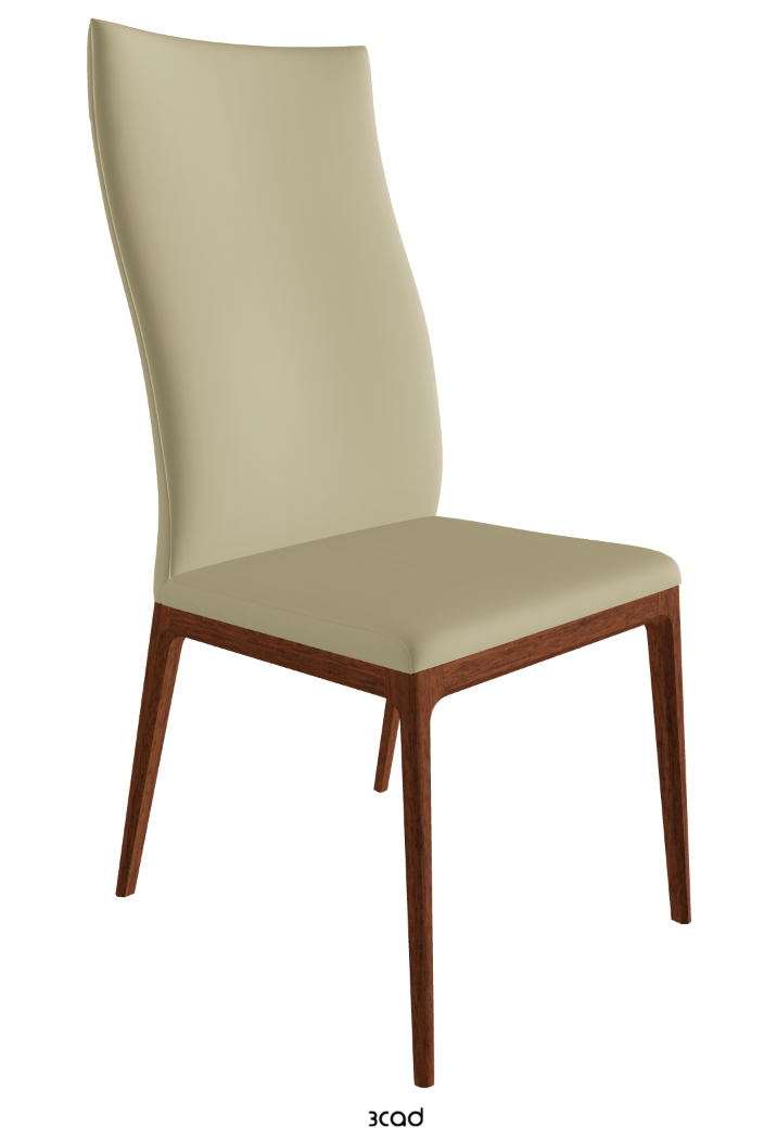 Arcadia High Back Dining Chair_Walnut Canaletto Stained Beech_Synthetic Leather_Canapa