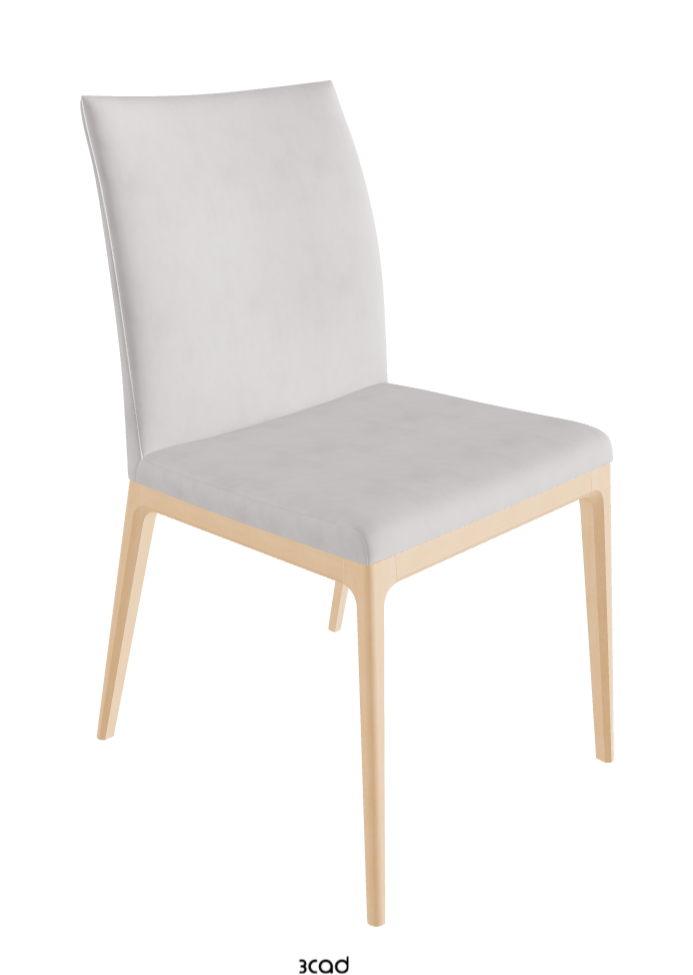 Arcadia Dining Chair_Natural Stained Beech_Micro Nubuk_White