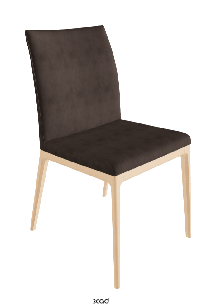 Arcadia Dining Chair_Natural Stained Beech_Micro Nubuk_Marron