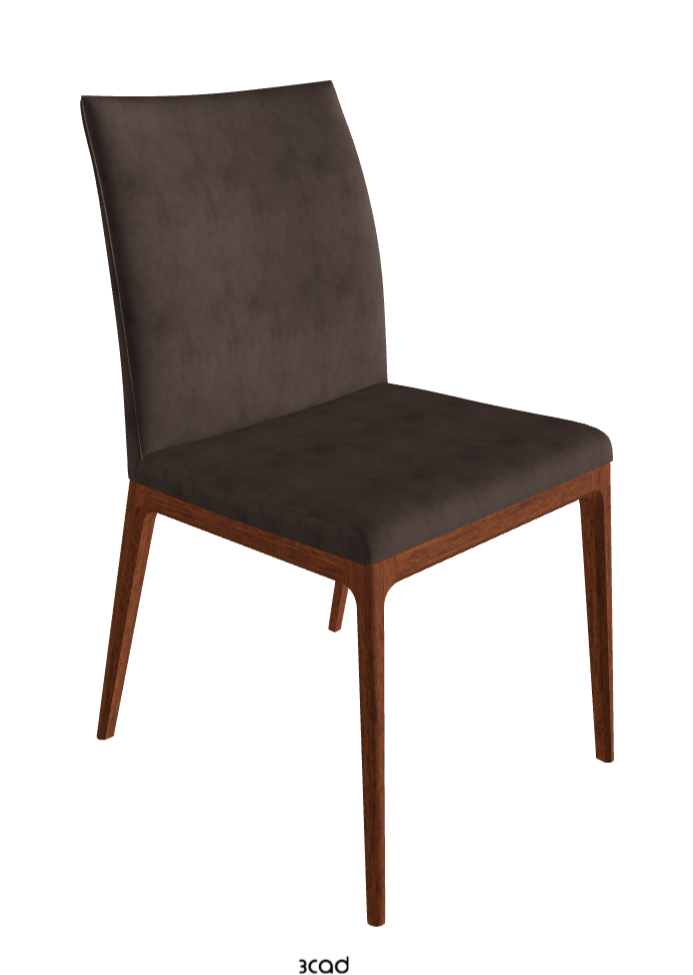 Arcadia Dining Chair_Walnut Canaletto Stained Beech_Micro Nubuk_Marron