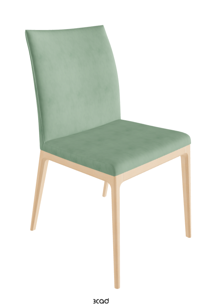 Arcadia Dining Chair_Natural Stained Beech_Micro Nubuk_Mint