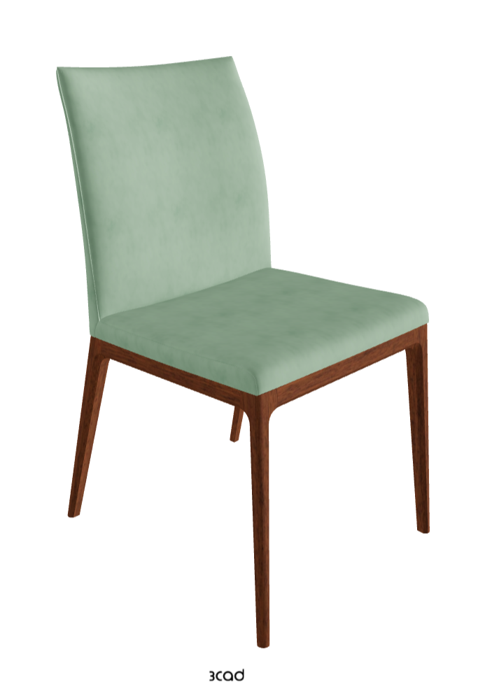 Arcadia Dining Chair_Walnut Canaletto Stained Beech_Micro Nubuk_Mint