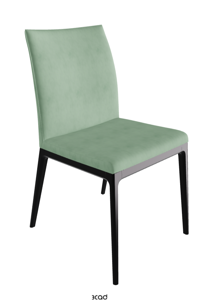 Arcadia Dining Chair_Matt Black_Micro Nubuk_Mint