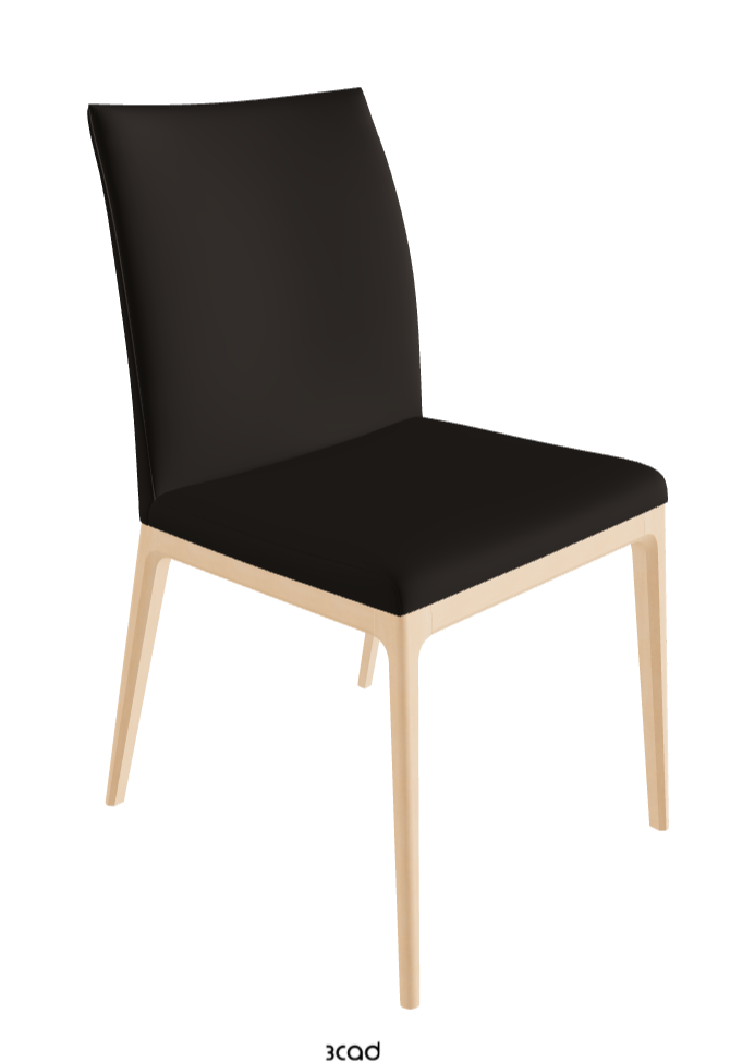 Arcadia Dining Chair_Natural Stained Beech_Soft Leather_Testa Di Moro
